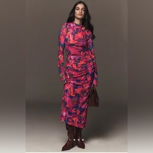 NWT FARM Rio Floral Long Sleeve Mesh Dress size M. Retails for $188.